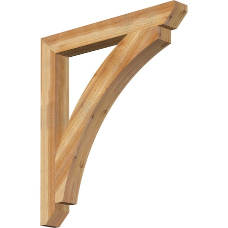 Ekena Millwork Thorton Slat Rough Sawn Bracket, Western Red Cedar, 4"W x 34"D x 38"H BKT04X34X38THR06RWR